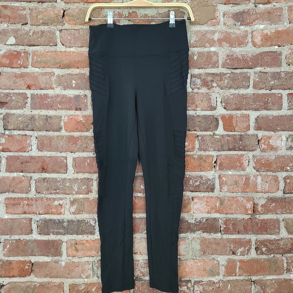 Athleta Delancey Black Moto Leggings